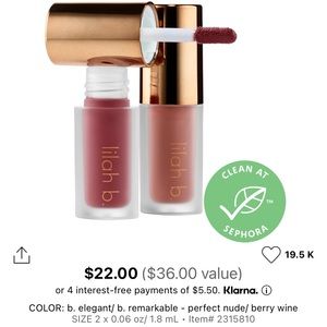 🚫🚫Sold🚫🚫💄lilah b. - Luxe Lip Mini Duo💄